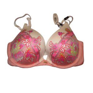 VICTORIA'S SECRET fabulous floral push upbra SIZE 32D  nwt